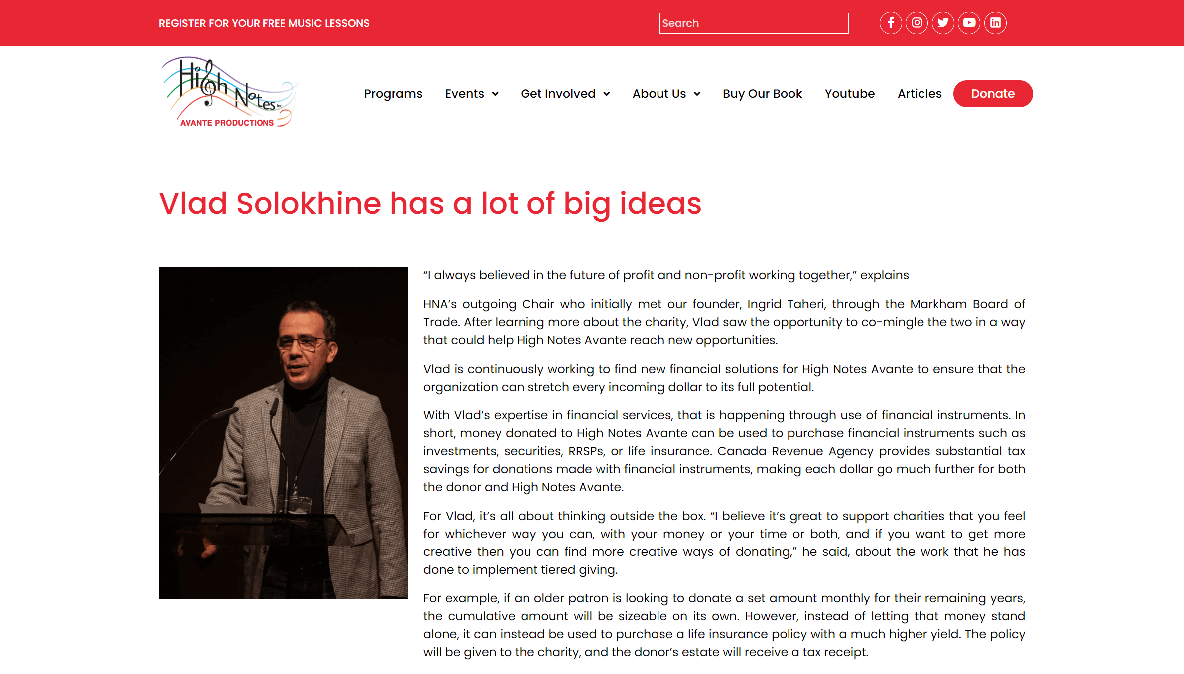 Vlad Solokhine has a lot of big ideas